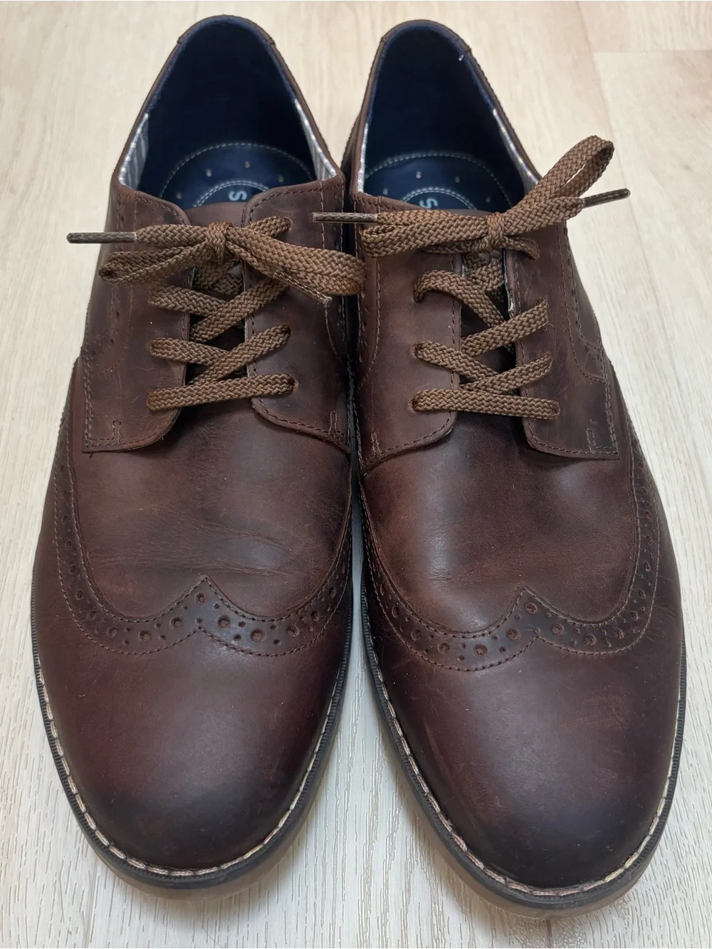 Sperry Men's Newman Wingtip Oxfords in Amaretto leather